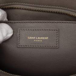 Pre Owned Saint Laurent Paris Baby Leather Monogram Downtown Cabas Satchel