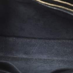 Pre Owned حقيبة سان لوران ساك دي جور صغيرة جلد أزرق بحري