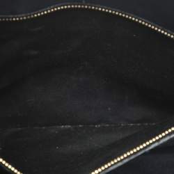 Pre Owned حقيبة سان لوران ساك دي جور صغيرة جلد أزرق بحري