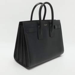 Pre Owned حقيبة سان لوران ساك دي جور صغيرة جلد أزرق بحري