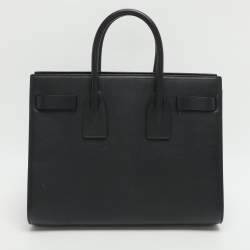 Pre Owned حقيبة سان لوران ساك دي جور صغيرة جلد أزرق بحري