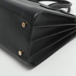 Pre Owned حقيبة سان لوران ساك دي جور صغيرة جلد أزرق بحري