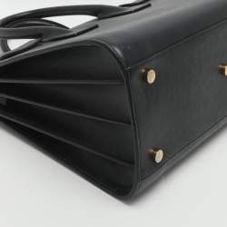 Pre Owned حقيبة سان لوران ساك دي جور صغيرة جلد أزرق بحري