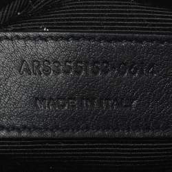 Pre Owned حقيبة سان لوران ساك دي جور صغيرة جلد أزرق بحري