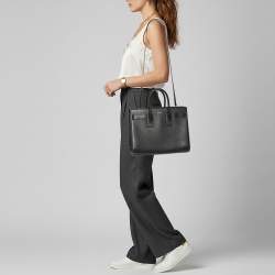 Pre Owned حقيبة سان لوران ساك دي جور صغيرة جلد أزرق بحري