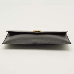 Pre Owned Saint Laurent Uptown Black Leather Pouch