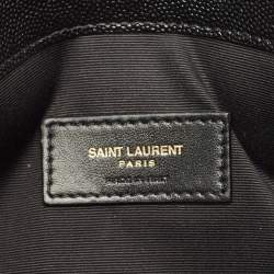 Pre Owned Saint Laurent Uptown Black Leather Pouch
