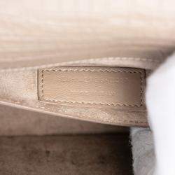 Pre Owned Saint Laurent Paris Brown Medium Croc Embossed Leather Monogram Sunset Crossbody