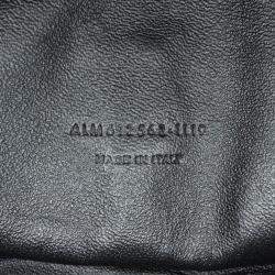 Pre Owned Saint Laurent Paris Black Canvas Metallic Tiger Print Monogram Lou Camera Bag