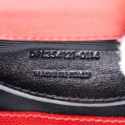 Pre Owned Saint Laurent Paris Red Small Leather Monogram Kate Crossbody