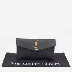 مملوكة مسبقًا حقيبة بوش سان لوران أبتاون جلد أسود