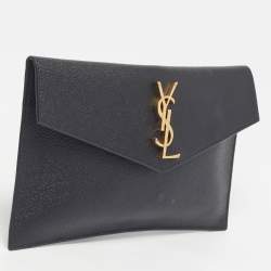 مملوكة مسبقًا حقيبة بوش سان لوران أبتاون جلد أسود