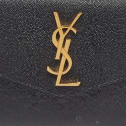 مملوكة مسبقًا حقيبة بوش سان لوران أبتاون جلد أسود