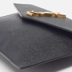 مملوكة مسبقًا حقيبة بوش سان لوران أبتاون جلد أسود