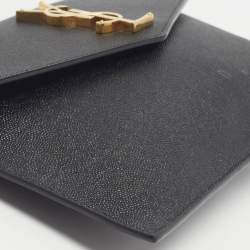 مملوكة مسبقًا حقيبة بوش سان لوران أبتاون جلد أسود