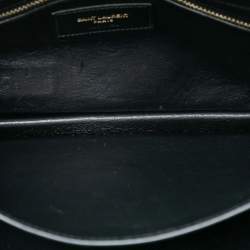 Pre Owned Saint Laurent Paris Black White Bicolor Quilted Lambskin Gaby Crossbody