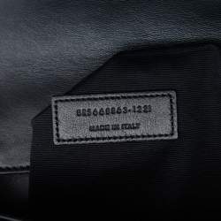 Pre Owned Saint Laurent Paris Black White Bicolor Quilted Lambskin Gaby Crossbody