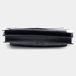 Pre Owned Saint Laurent Paris Black White Bicolor Quilted Lambskin Gaby Crossbody