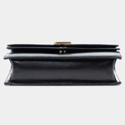 Pre Owned Saint Laurent Paris Black Medium Leather Monogram Sulpice Crossbody