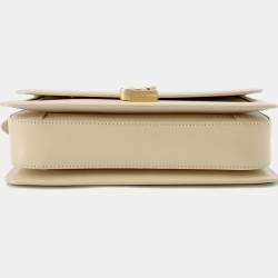 Pre Owned Saint Laurent Solferino Beige Leather Shoulder Bag