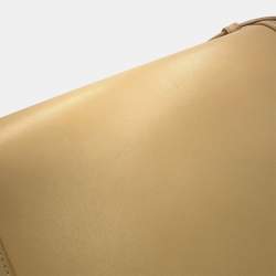 Pre Owned Saint Laurent Solferino Beige Leather Shoulder Bag