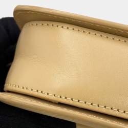 Pre Owned Saint Laurent Solferino Beige Leather Shoulder Bag