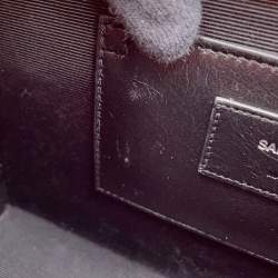 Pre Owned حقيبة سان لوران باريس كيت بشرّابة على سلسلة وردية جلد كروكو منقوش