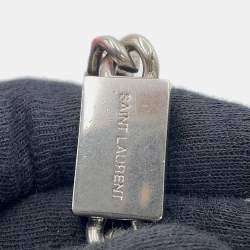 Pre Owned حقيبة سان لوران باريس كيت بشرّابة على سلسلة وردية جلد كروكو منقوش