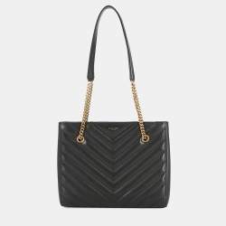 مملوكة مسبقًا Saint Laurent Paris Tribeca Chain shoulder Bag Black Leather