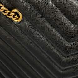 Pre Owned Saint Laurent Tribeca Black Leather Chain Shoulder Bag