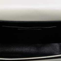 Pre Owned Saint Laurent Paris White Medium Smooth Calfskin Solferino Satchel In Box