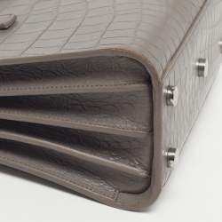 مملوكة مسبقًا حقيبة يد سان لوران نانو ساك دي جور كلاسيك جلد منقوش بشكل تمساح