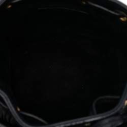 Pre Owned حقيبة سان لوران باريس سوداء جلد العجل بُوكيه فراينج صغيرة إيمانويل