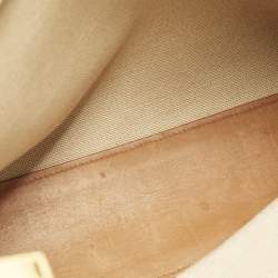 Pre Owned Saint Laurent Sac De Jour Thin Large Tan/Natural Canvas and Leather Tote