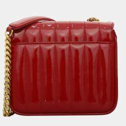 Pre Owned Saint Laurent Paris Red Patent Vicky Bag