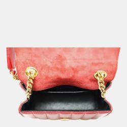 Pre Owned Saint Laurent Paris Red Patent Vicky Bag
