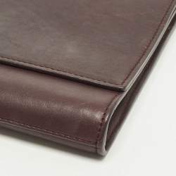 مملوكة مسبقًا حقيبة كلتش ساينت لوران ليين واي جلد عنابي