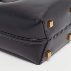 Pre Owned Saint Laurent Le 37 Mini Black Leather Bucket Bag