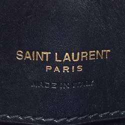 Pre Owned Saint Laurent Le 37 Mini Black Leather Bucket Bag