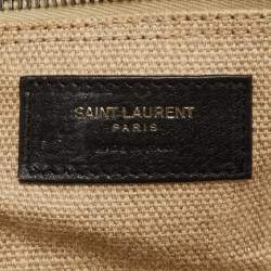 مملوكة مسبقًا Saint Laurent Rive Gauche Large Beige/Ivory Canvas and Leather Tote