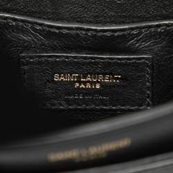 مملوكة مسبقًا Saint Laurent Paris Black Small Calfskin Solferino Satchel In Box