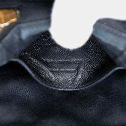 Pre Owned Saint Laurent Paris Black Grain de Poudre Quilted 80s Vanity Bag