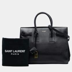 Pre Owned حقيبة سان لوران باريس ساك دو جور جلد أملس أسود صغيرة