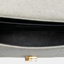 مملوكة مسبقًا حقيبة كروس بودي سان لوران باريس جيمي باتشوورك صوف جيرزي متوسطة بنية