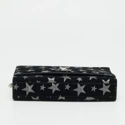 مملوكة مسبقًا Saint Laurent Kate Medium Black/Silver Star Suede Shoulder Bag