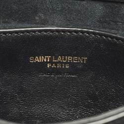 Pre Owned حقيبة كتف سان لوران باريس لو 5 آ 7 جلد سوداء صغيرة