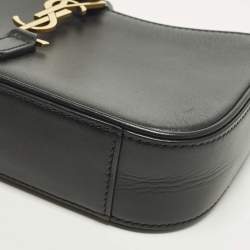 Pre Owned حقيبة كتف سان لوران باريس لو 5 آ 7 جلد سوداء صغيرة