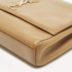 Pre Owned Saint Laurent Kate Reversible Medium Brown Leather Shoulder Bag