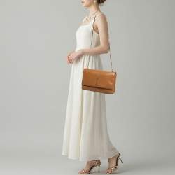 Pre Owned Saint Laurent Kate Reversible Medium Brown Leather Shoulder Bag