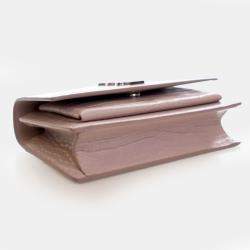 مملوكة مسبقًا Saint Laurent Sunset Mini Crocodile Embossed Leather Shoulder Bag